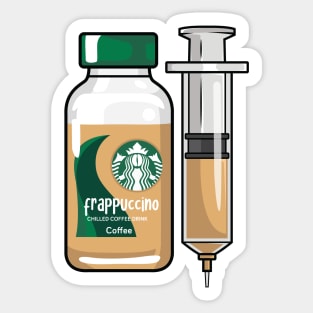 Chilled Coffee Drink Injection for medical and nursing students, nurses, doctors, and health workers who are coffee lovers Sticker